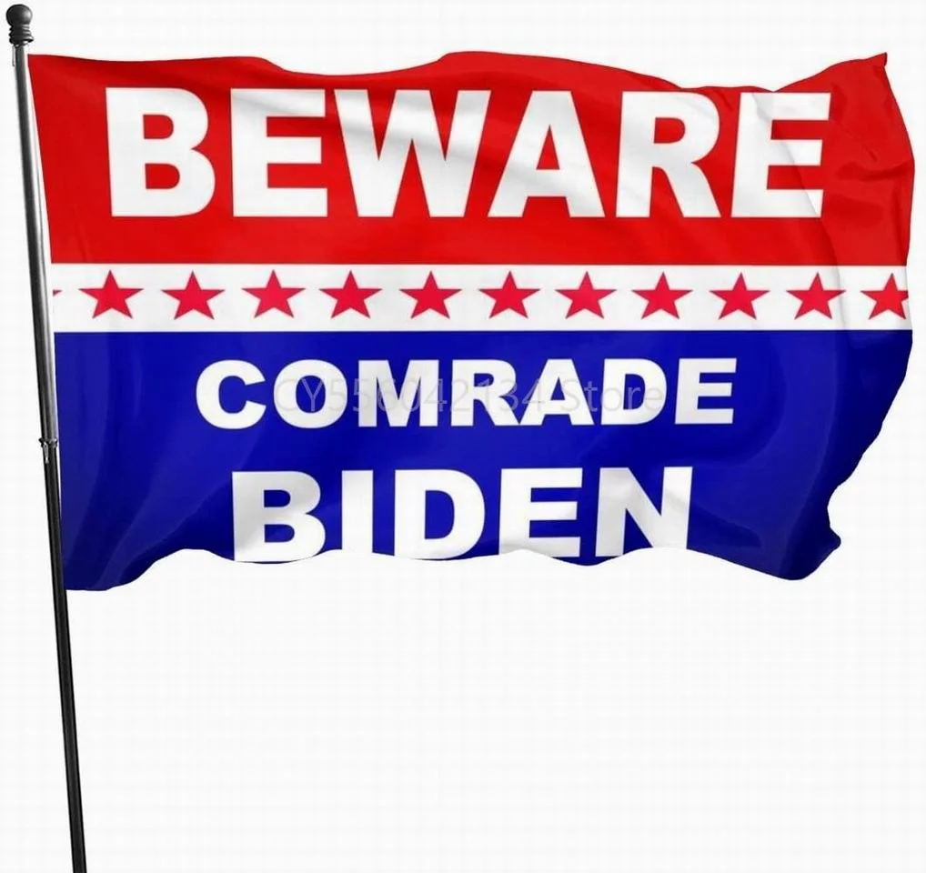 

Beware Comrade Biden Biden Flag Outdoor Yard Sign Funny Joe Biden Banner for President Garden Flag House Flag Waterproof