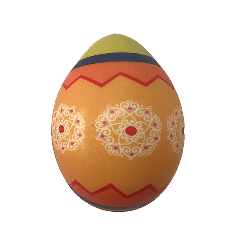 2.5In Hand Toy Squeeze Eggs Sensory Fidget Novelty Gag for ADD OCD Stress Release Painted Easter Photostudio Props |