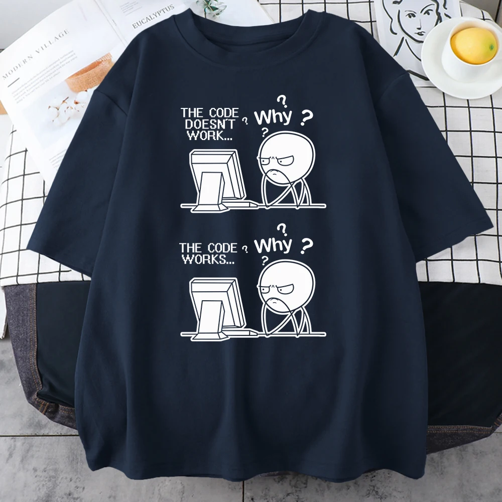 Мужская Забавная Футболка С Кодом Программирования