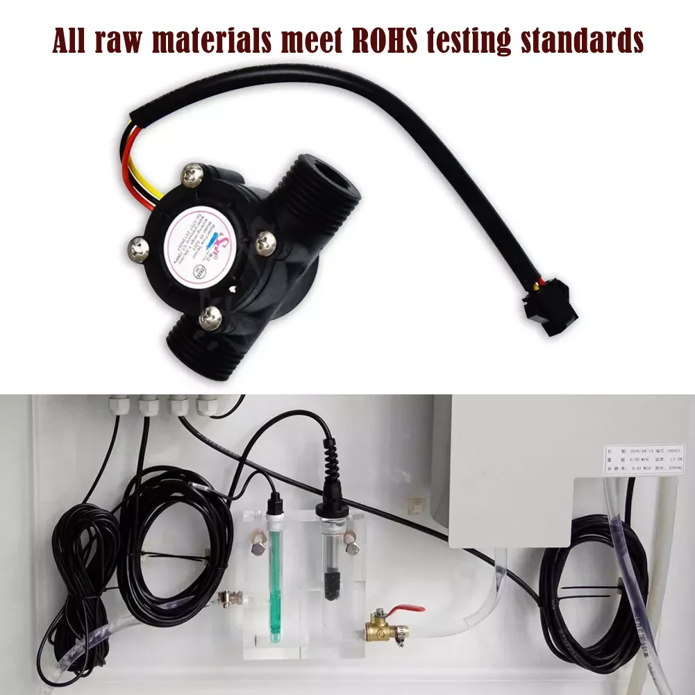 

DC 5-18V Water Flow Sensor 1.75MPa Water Control Liquid Flowmeter Hall Flow Sensor Switch YF-S201 for 1/2 inch Water Dispenser
