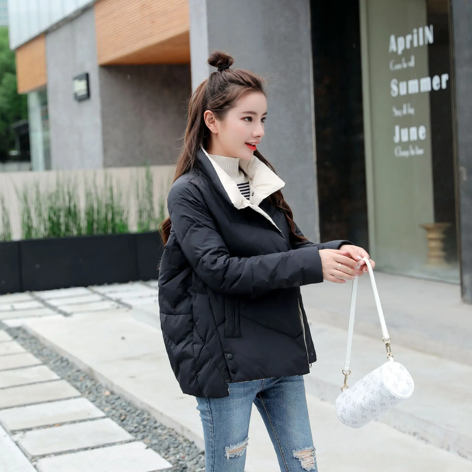 

Down Jackets Women Winter Casual Stand Collar Ultralight Windproof Down Coat Feamel High Quality Warm Duck Down Jacket