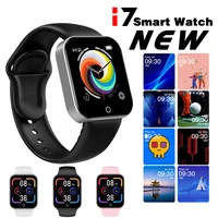 mens i7 smart watch fitness pedometer with heart rate blood pressure monitor womens digital watch for ios android phones