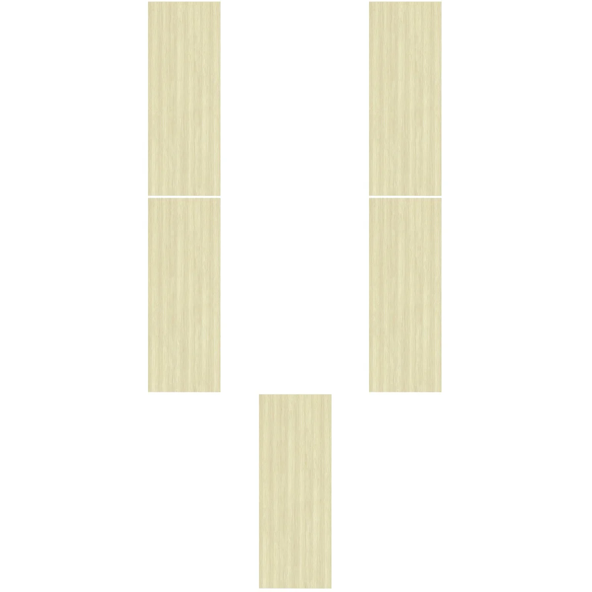 

5pcs Peel and Stick Floor Sticker Self-adhesive Wood Grain Floor Tile Sticker for Home
