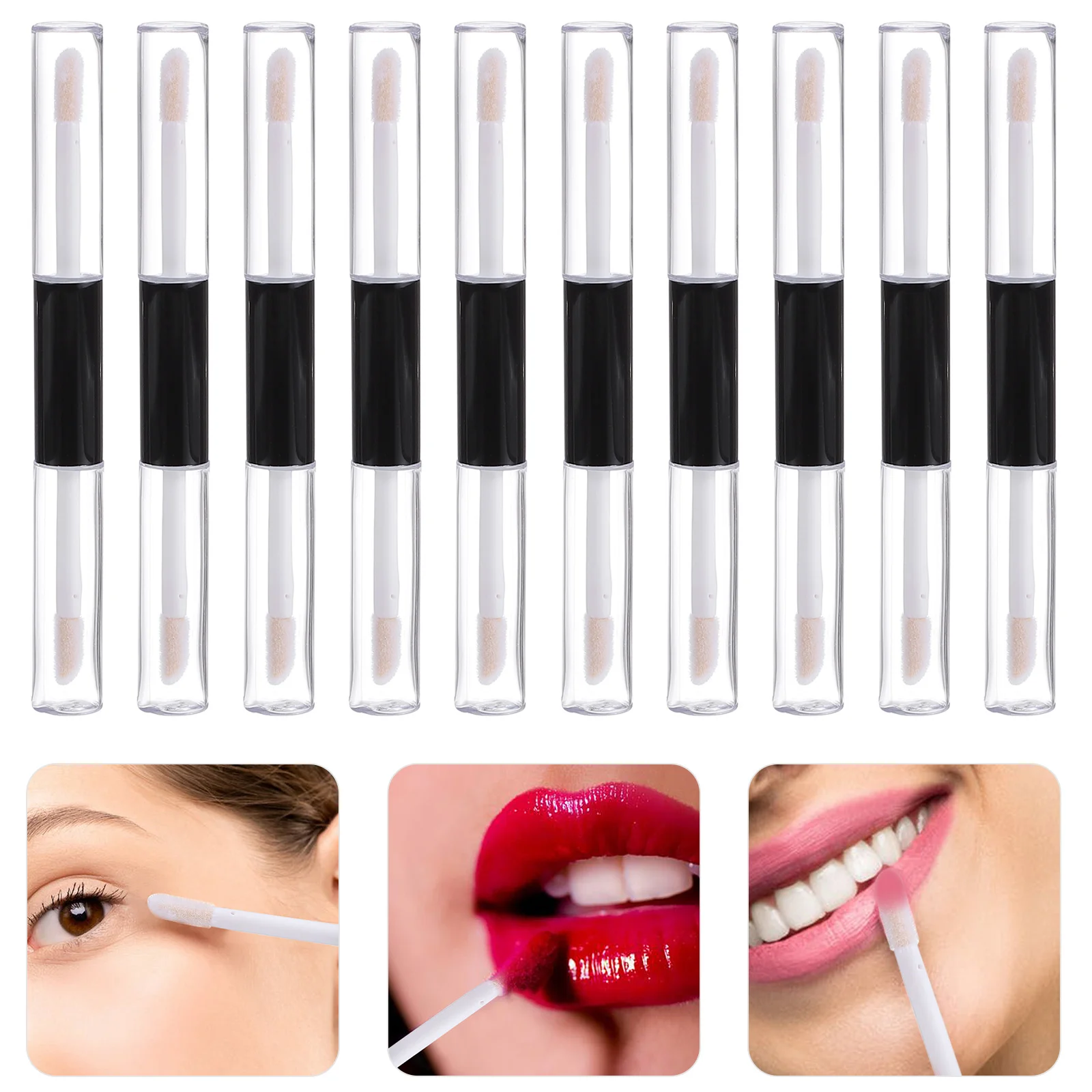 

10pcs 4ml Lipstick bottles Mini Portable Double End Container with Stoppers