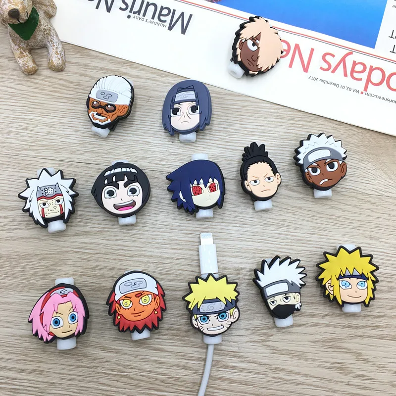 

100Pcs Naruto Cable Protector Data Line Cord Protector Protective Case Cable Winder For IPhone Android Charging Cable