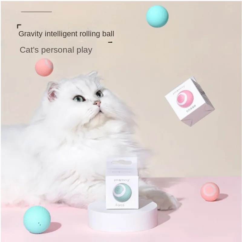 

Smart Cat Toys Automatic Rolling Ball Electric Cat Toys Interactive For Cats Training Self-moving Kitten Toys Pet Accessories