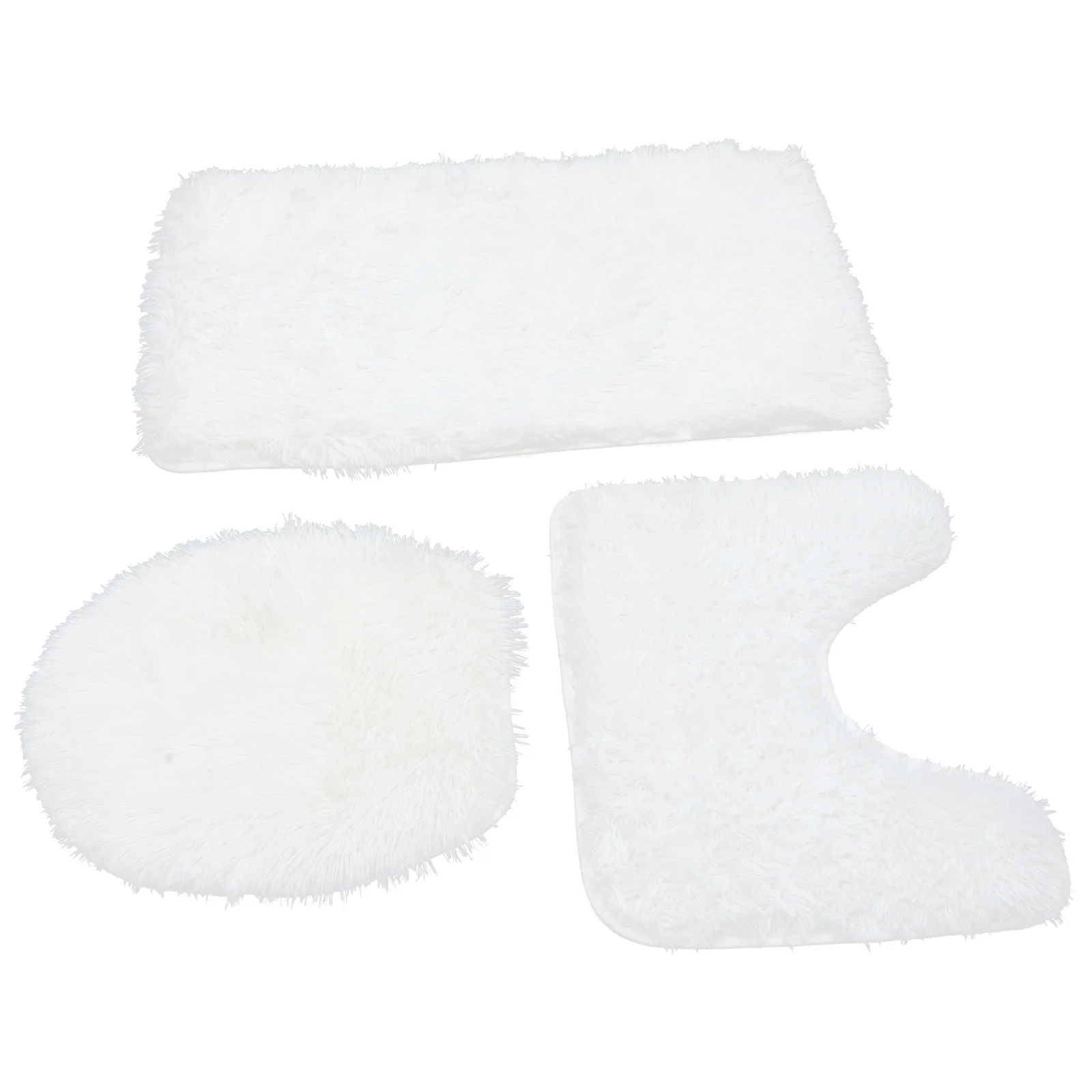 

Rug Set Bathroom Toilet Mat Bath Plush Rugs Cover Lid Shape U Sets 3Piece Cushion Nonslip Furry Washroom Fluffy Carpet Non