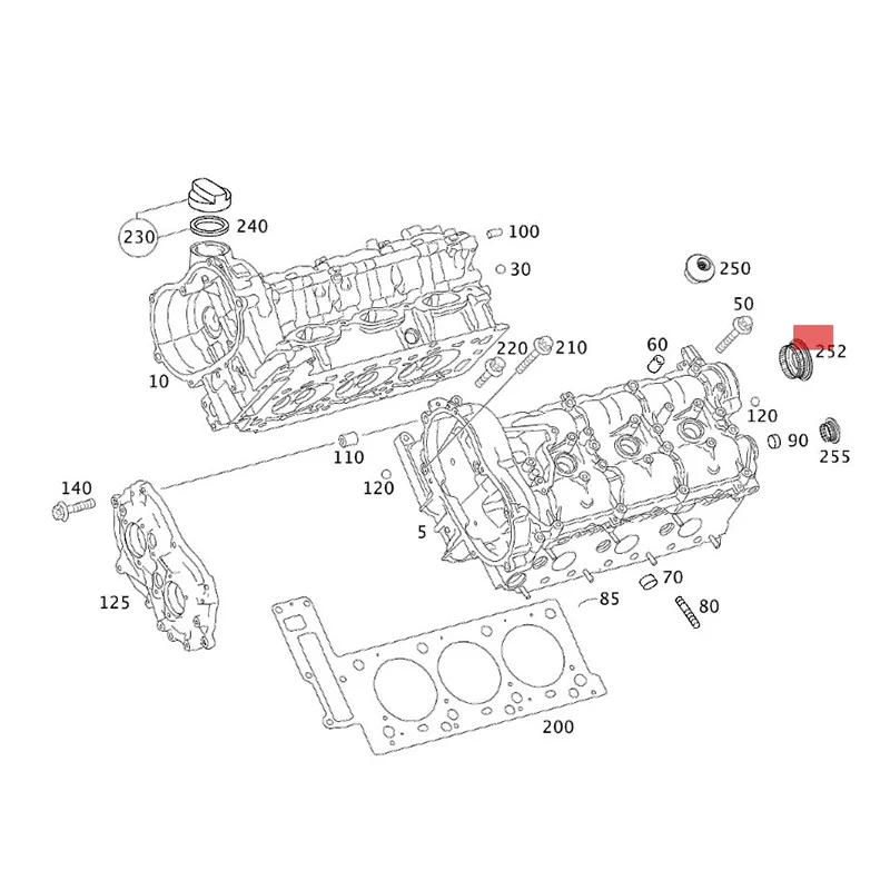 Крышка уплотнения распределительного вала двигателя GOTP 0009985690 Для Mercedes Benz W204 W211