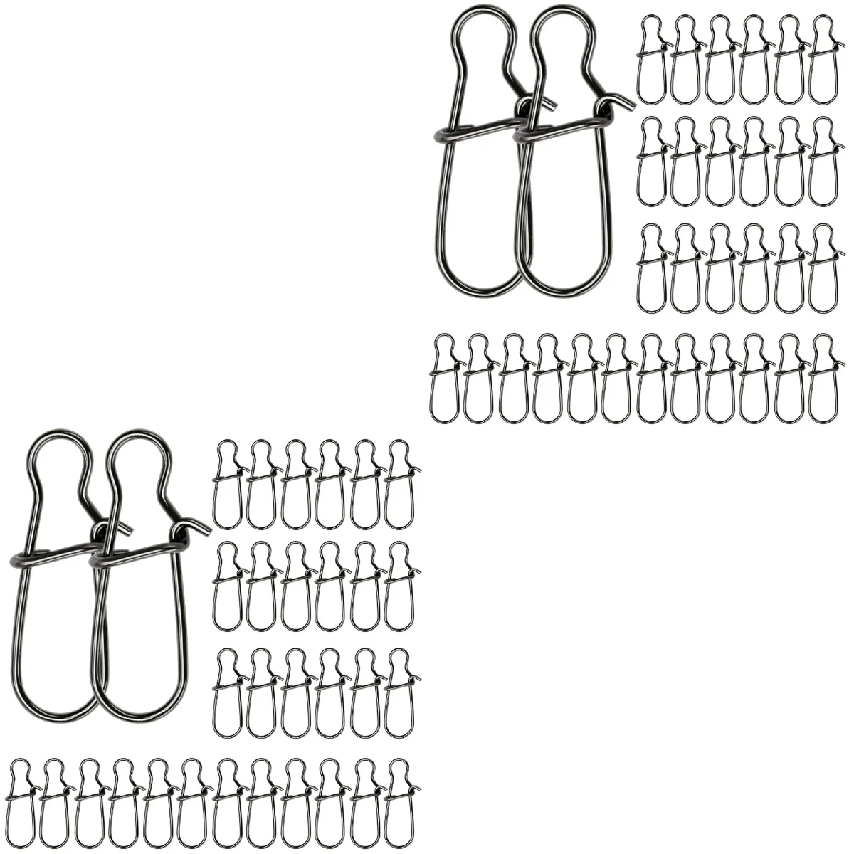 

200 Professional Fishing Clips Resistant Snap Clips Daily Use Duo Lock Snaps