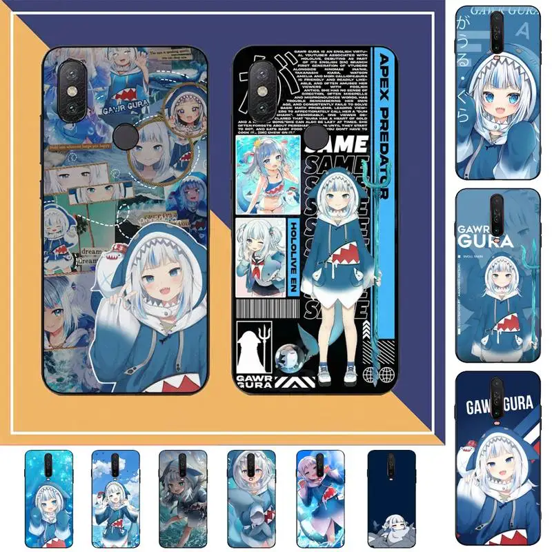 

FHNBLJ Hololive Gawr Gura Phone Case for Redmi Note 8 7 9 4 6 pro max T X 5A 3 10 lite pro