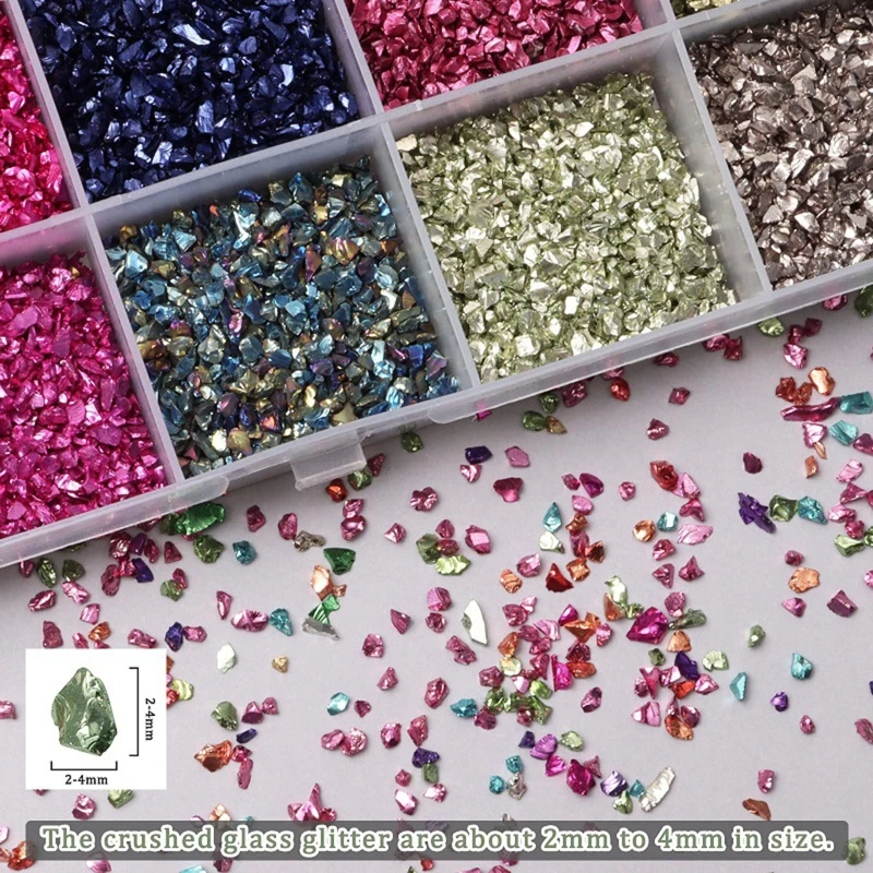 

Nail Art Glass Stones with Pick-up Tool for DIY Coffin Nail Art Wedding Dress Bride Nail Glass Crystal Rhinestones Decor X3UD