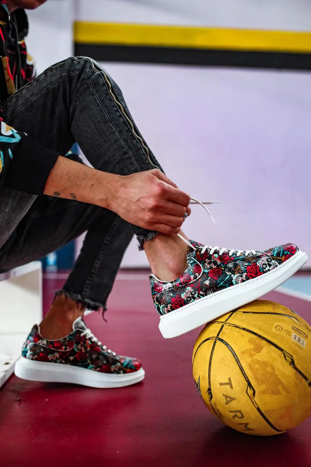 

KNACK Digital Print Sports Shoes Dead Color Flex Original Brand Design Men 'S Fashion Adult Trend Stylish Special Day Kombin R044