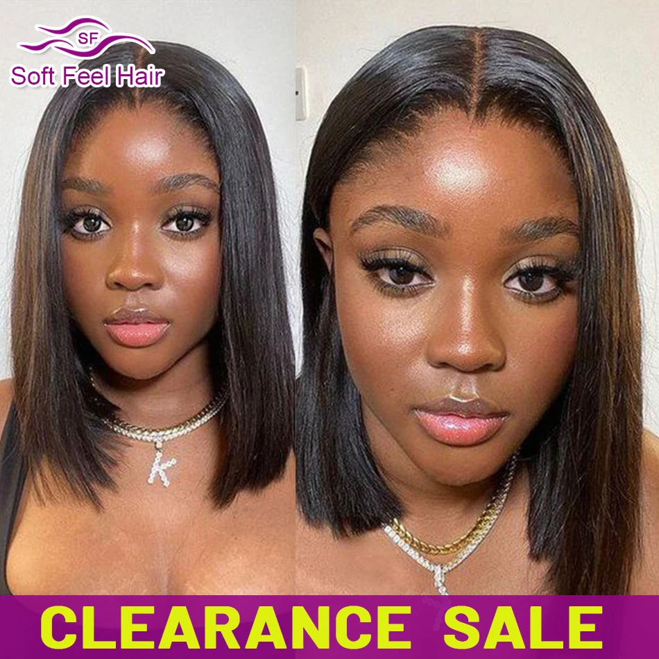 Bob Wig Lace Front Human Hair Wigs 13x6 HD Lace Frontal Wig Pre Plucked Lace Closure Wig For Women Short BOB Wig Soft Feel Hair