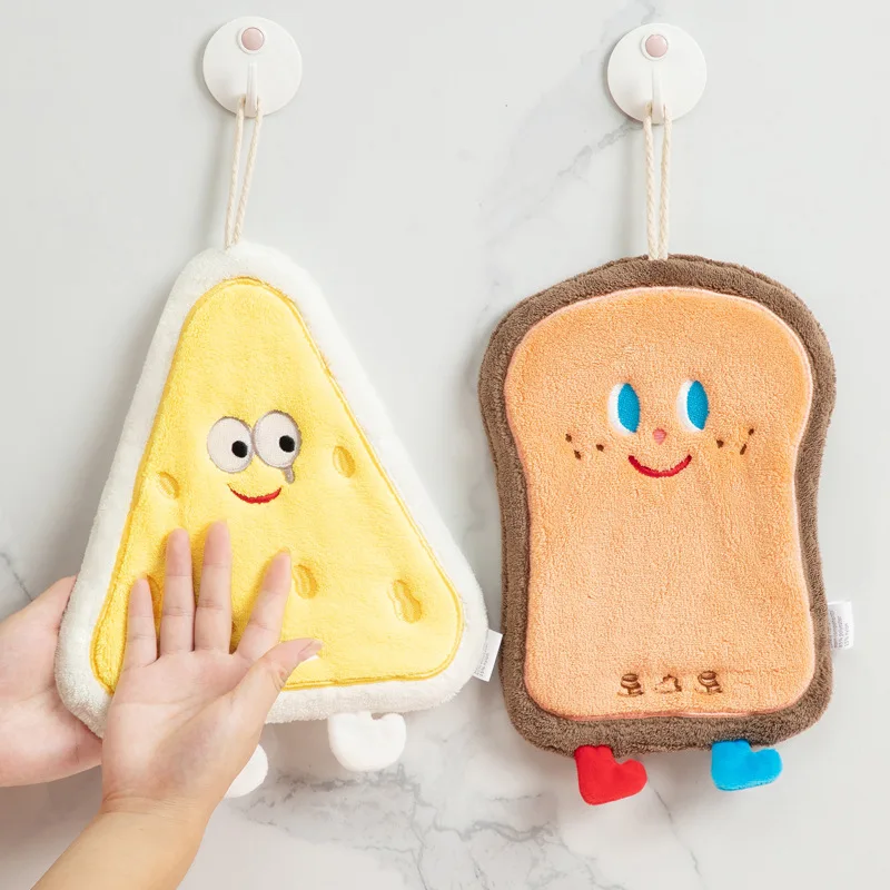 

Korean Version Cute Cartoon Style Kitchen Hand Wipe Quick Drying Cloth Three Layer Thickened Coral Velvet Towel Handkerchief
