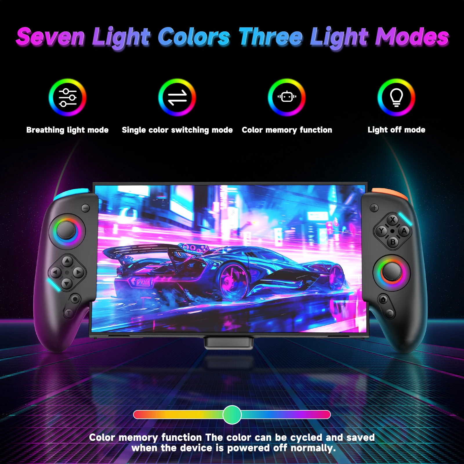 Фото Для контроллера Nintendo Switch 2 с RGB-подсветкой, 9-осевым гироскопом, джойстиком, функцией Dual Shock, программируемым турбо-режимом и игровым падом №2