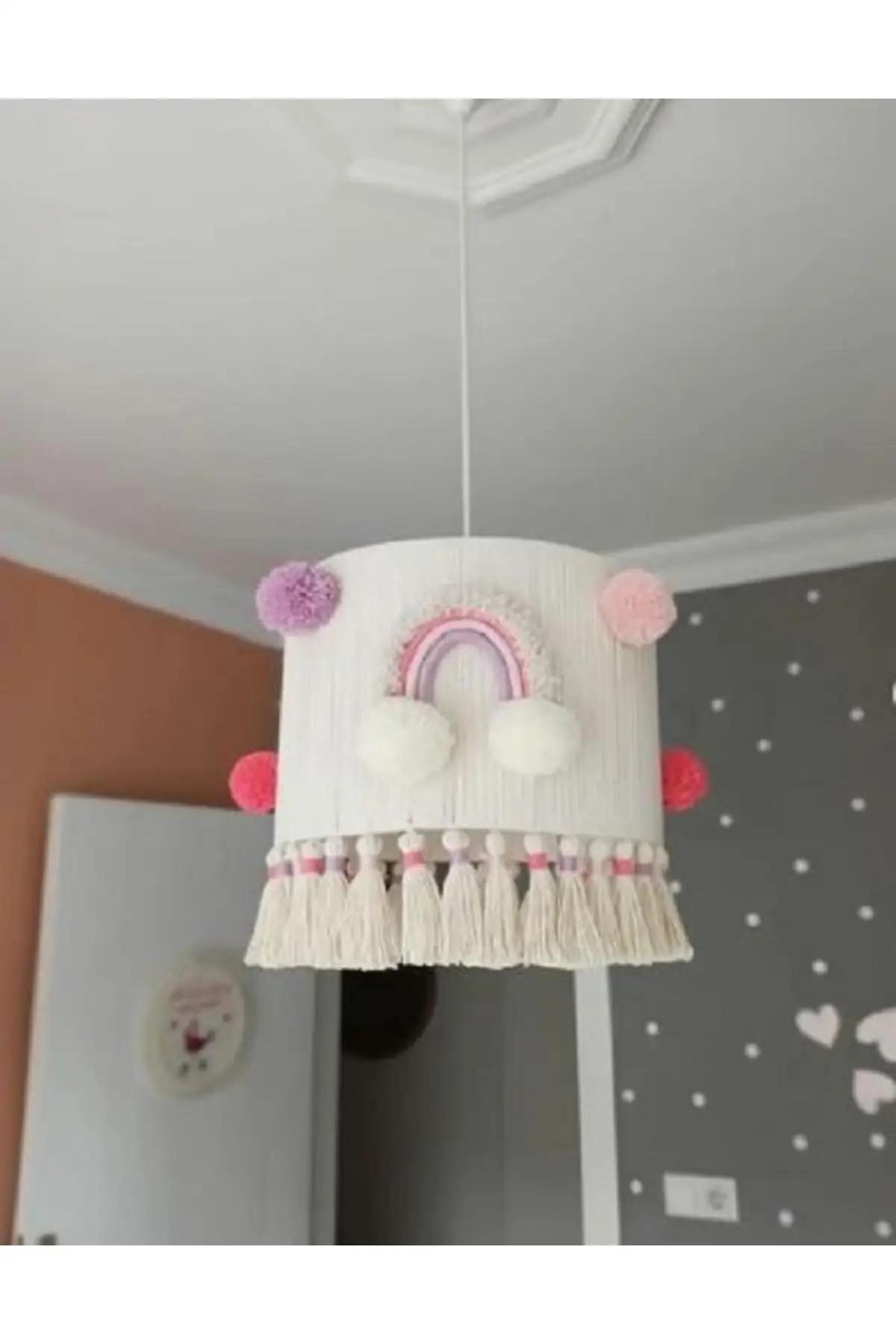 

Baby / Children's Room 0 Handcrafted Macrame Rainbow Baby and Children's Room Chandelier (Including the horn)