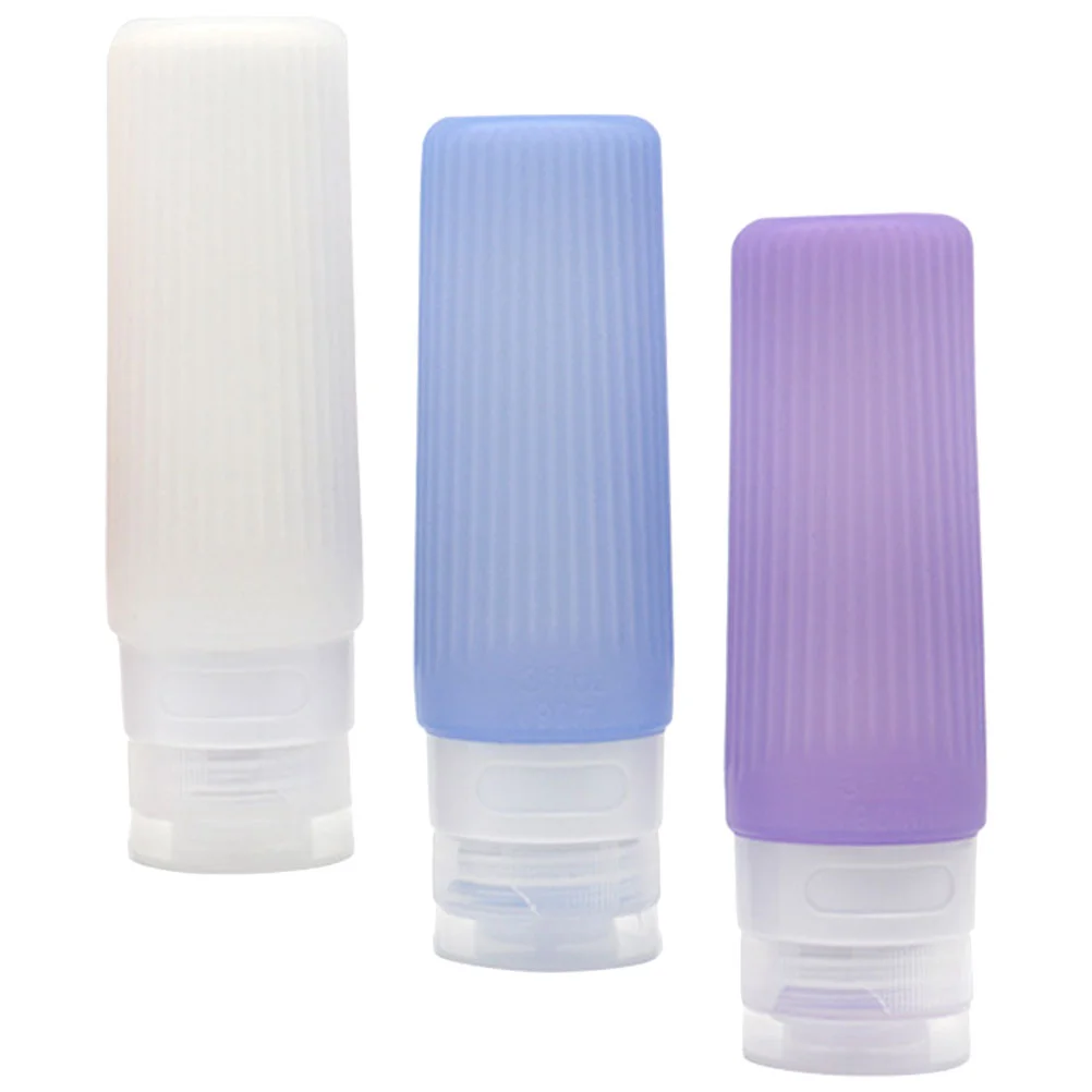 

3 Pcs Travel Toiletries Dispenser Silica Gel Bottle Small Packing Travel Bottles Multi-function Squeeze
