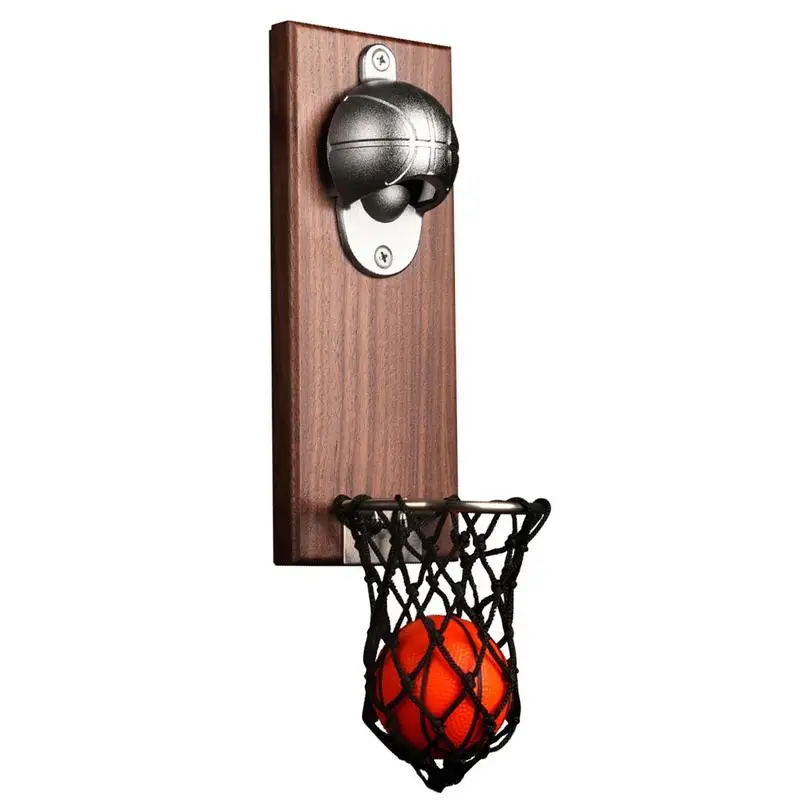 

Beer Opener Wall Mount Basketball Hoop Design Fridge Magnet Beer Opener Refrigerator Mount Bottle Opener Magnet For Home Decor