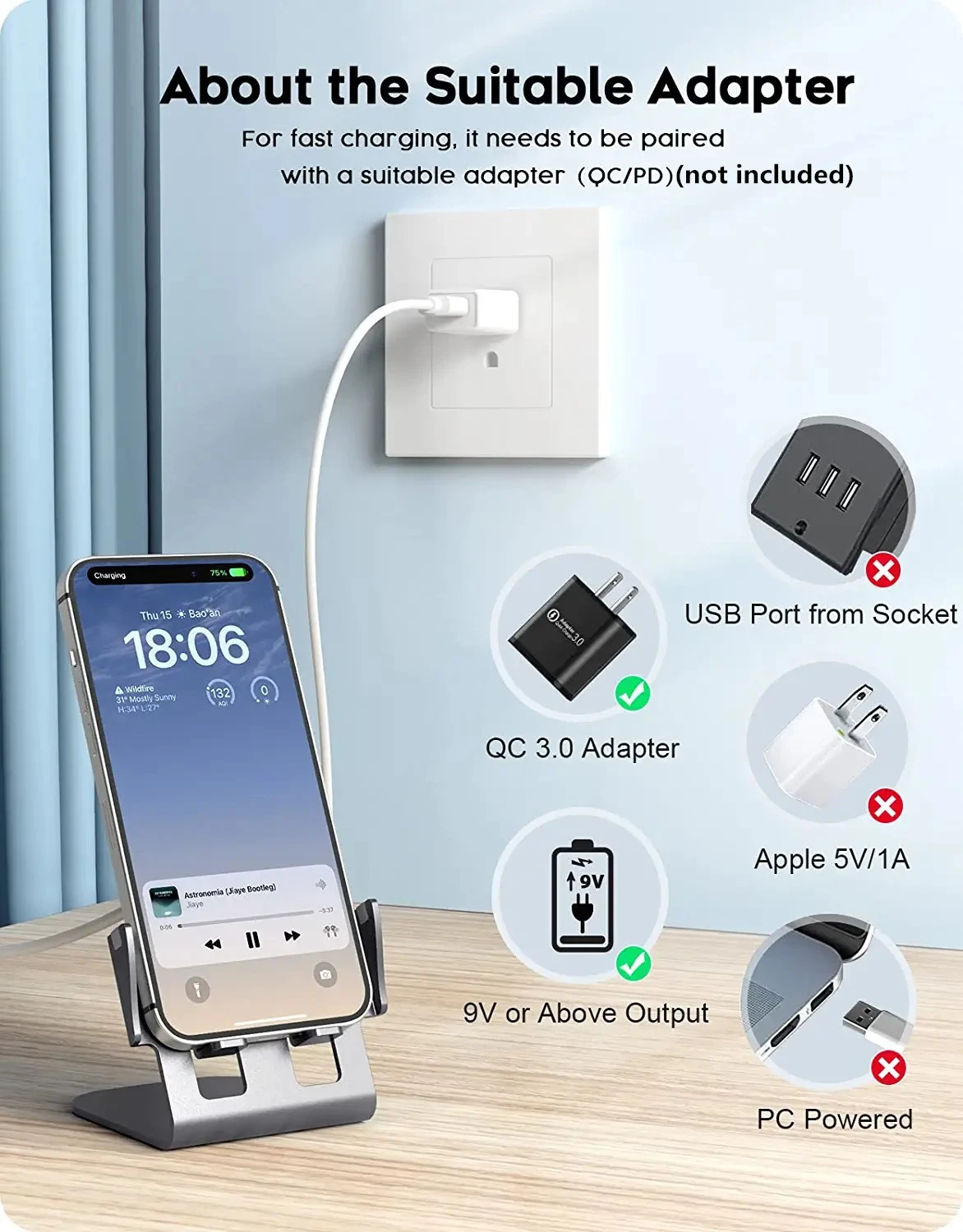 Najtaniej Metalowa ładowarka Bezprzewodowa 30W Szybka ładowarka Qi Stojak Ze Stopu Aluminium Dla IPhone 14 Pro Max Plus 13 12 11 XS XR 8 Samsung S22 S21 S20