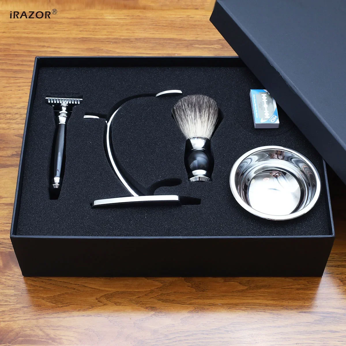 Мужской набор для бритья iRAZOR безопасная бритва с двумя краями 10 лезвий стержней
