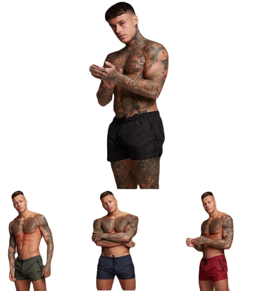 

Summer Sweat-Sucking Fast Dry Outdoor Sweat Pants Fitness Running Slim Shorts Men's Beach Pants Men Shorts