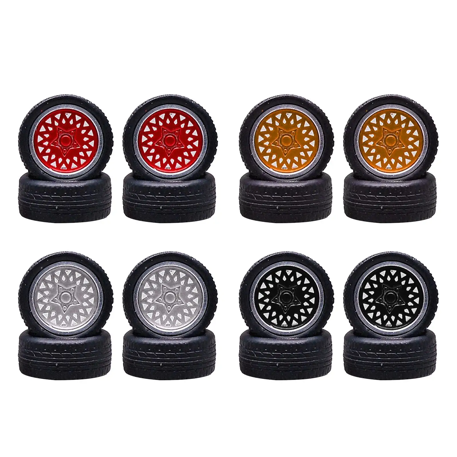 

4 Pieces Compatible Hex Wheel Rims RC Car Tires Replacement for Accessories