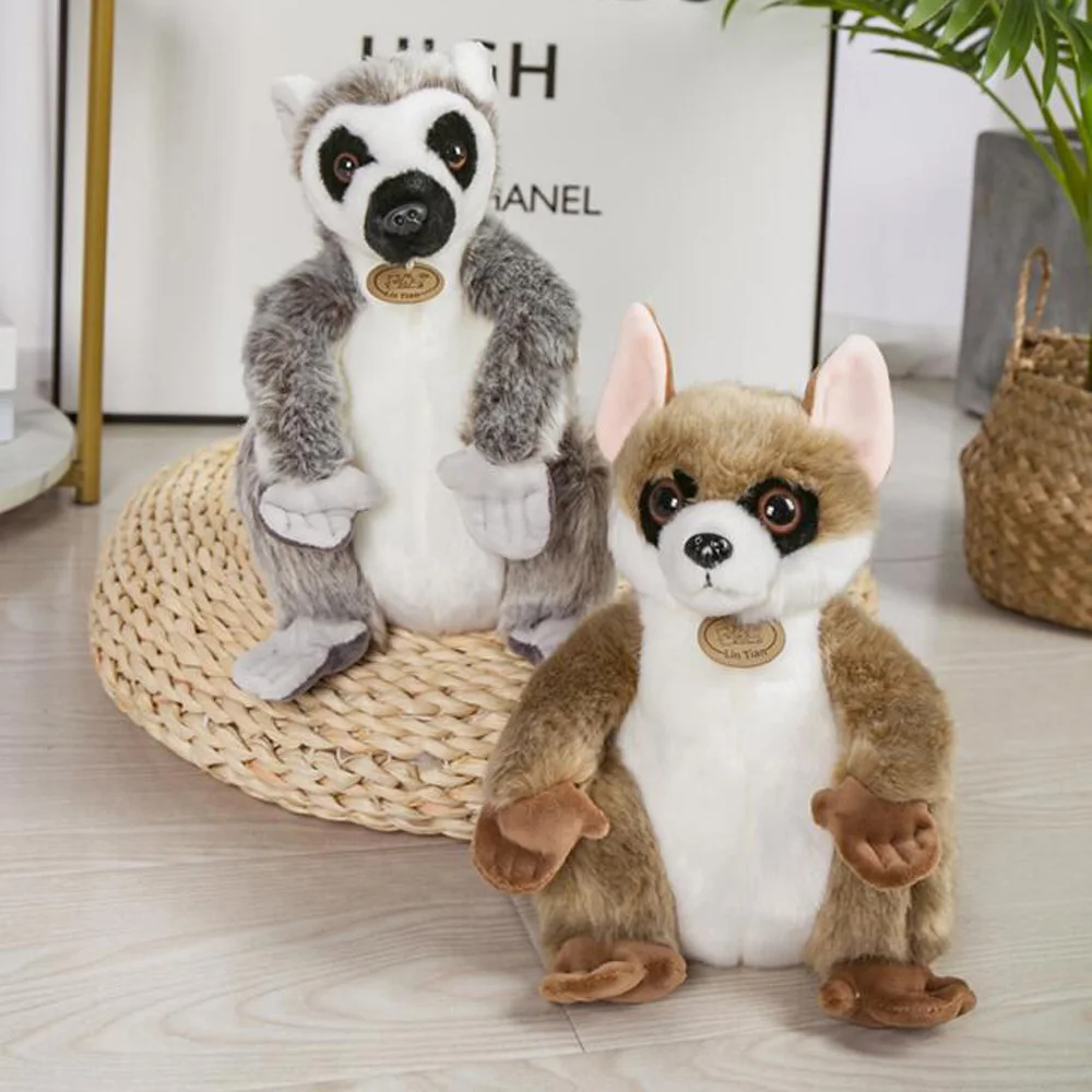 Мультяшная милая лемурная обезьяна мягкая детская плюшевая игрушка