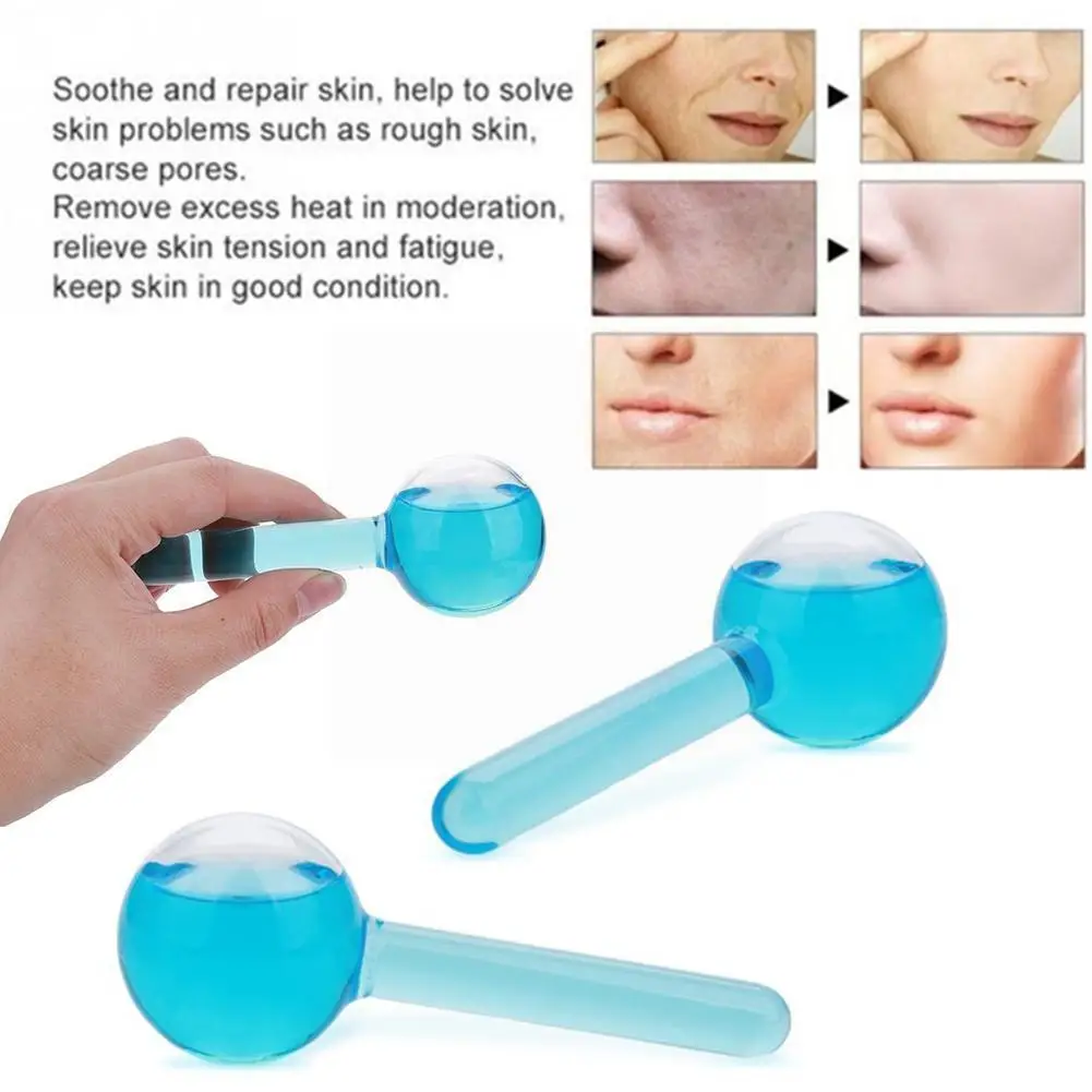

1 Pair Ice Hockey Energy Massage Eye Ice Globes Beauty Ball Cooling Beauty Water Wave Ball For Neck Eyes Face Beauty B6i6