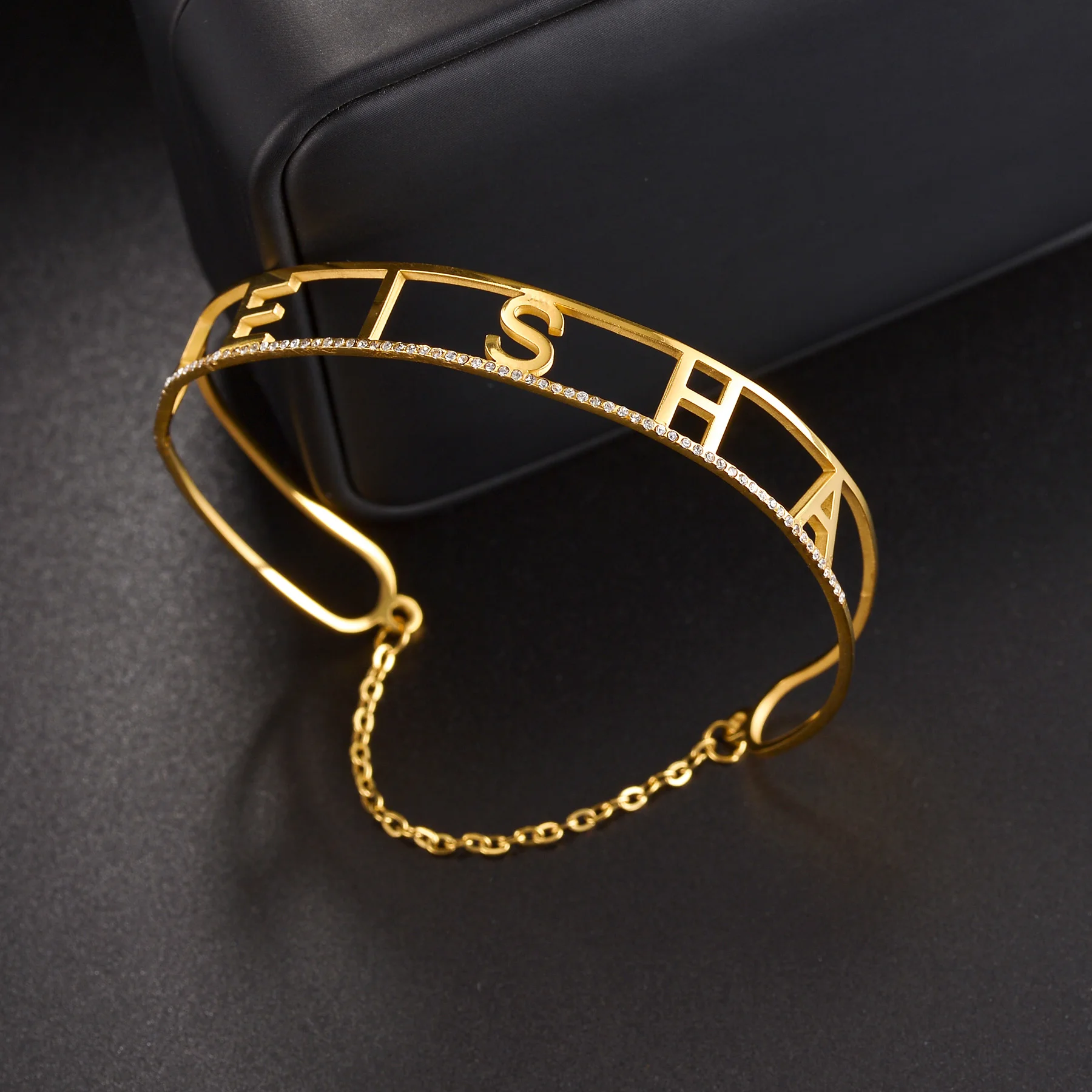 Goxijite персонализированный именной браслет комплект ювелирных изделий для женщин