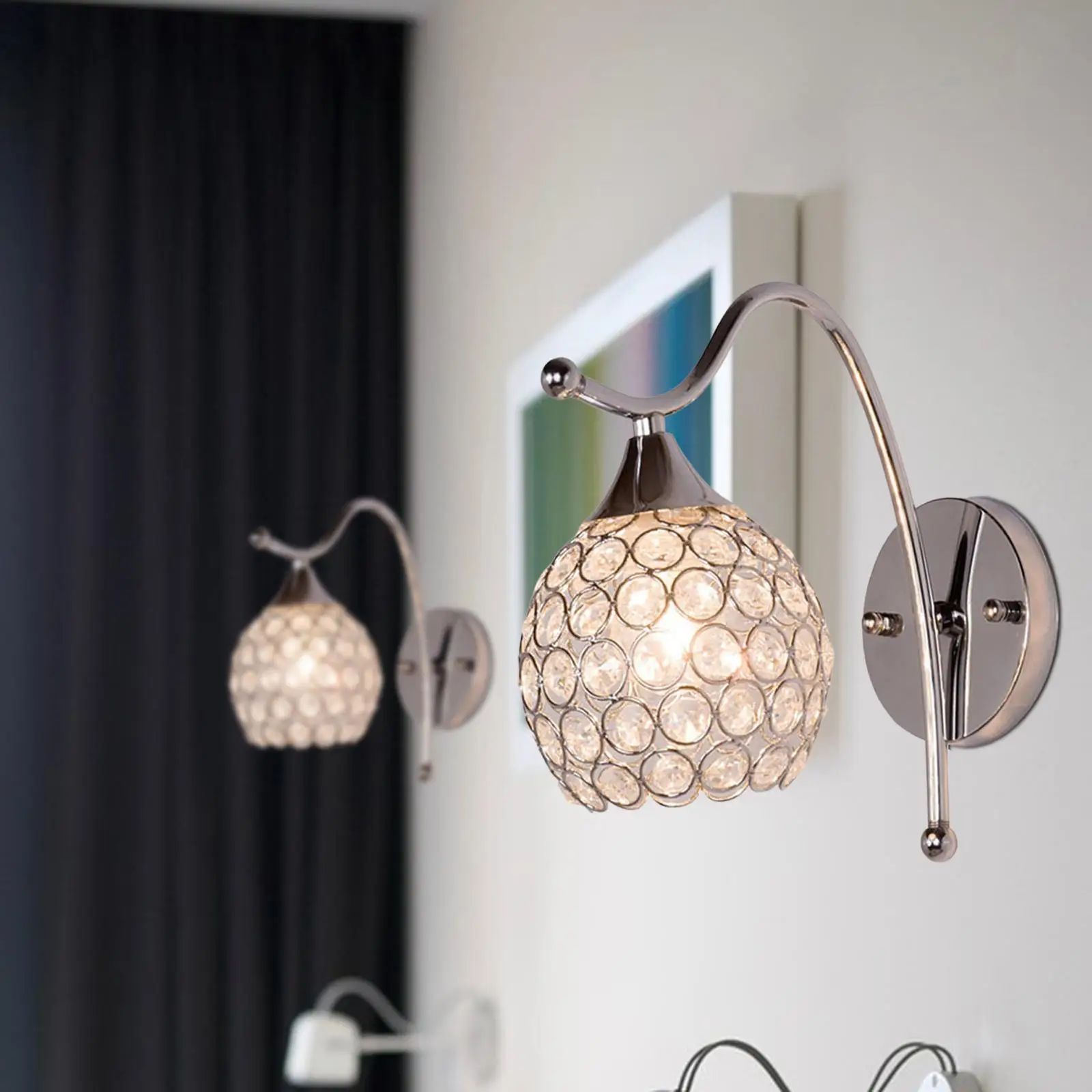 

Wall Lamp Light Decoration Crystal Sconce Decorative Lamp Fixture Crystal E27 Sconce for Hallway Corridor Bedroom Stairs Reading