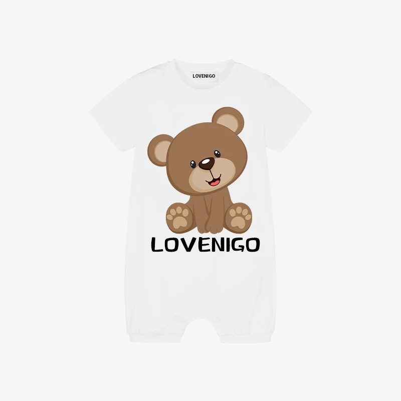 NIGO Baby Summer Short Sleeve Bear Print Bodysuit #nigo34192