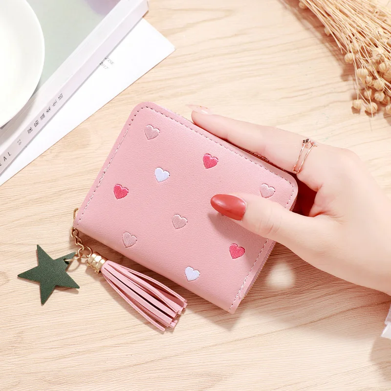 Women Wallet Purses Luxury Love Heart Wallet for Ladies Girl Money Pocket Card Holder Female Wallets Phone Clutch Bag Coin Purse