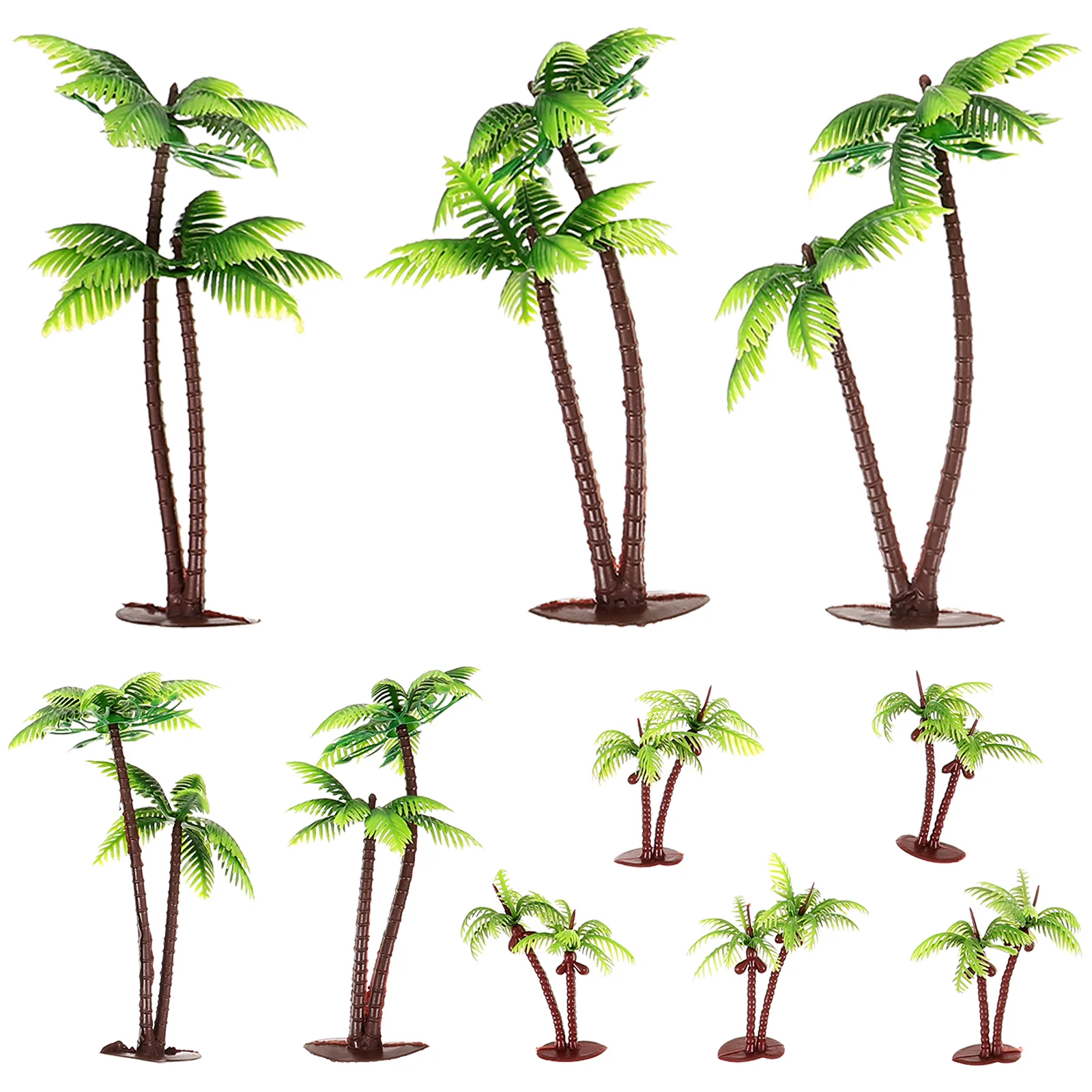 

10 Pcs Mini Sand Table Model Landscape Coconuts Tree Plants Accessory Realistic Adornment Props Scenery Micro Craft Decor
