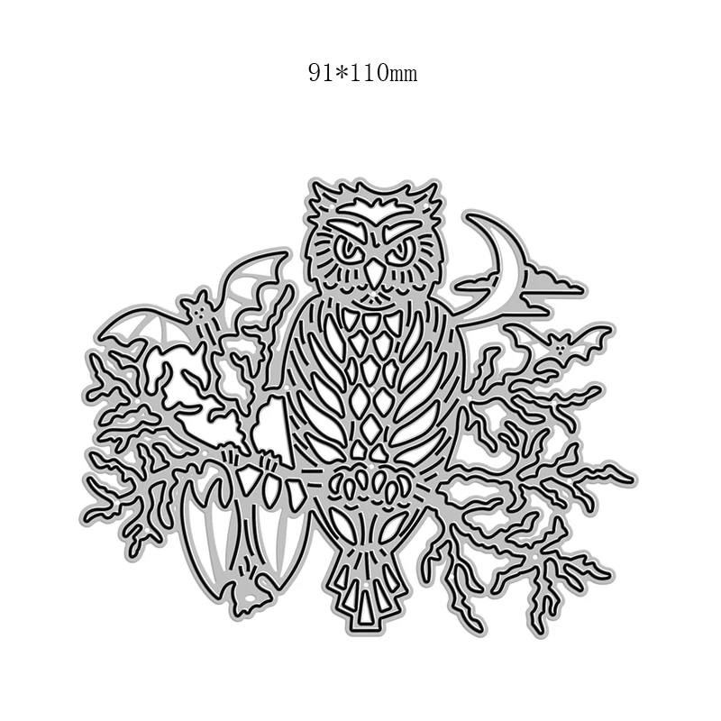 Новинка форма для тиснения летучая мышь Сова ветви ремесло 2021 металлические