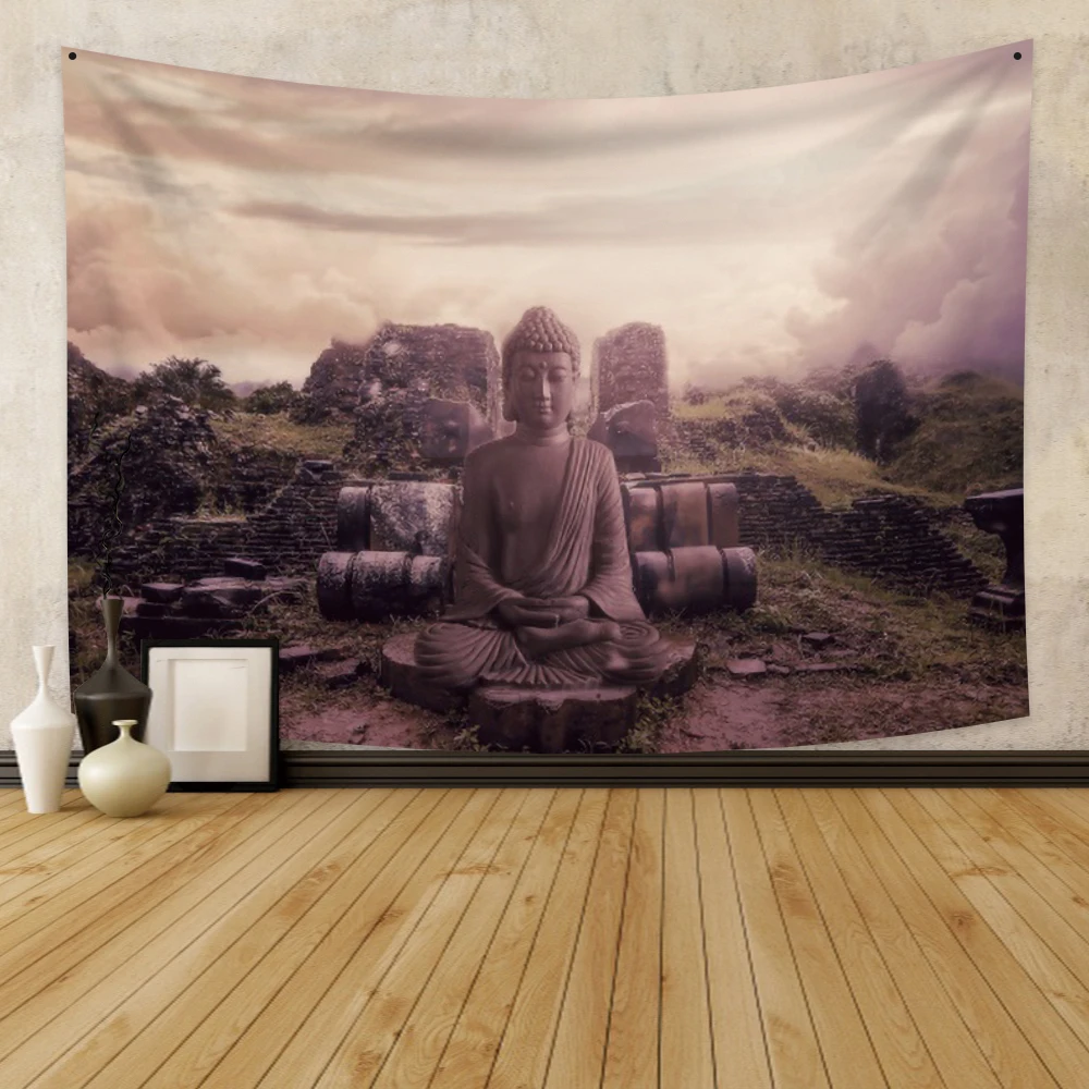 Индийский Будда медитация фотоэлемент религиозная настенная подвеска