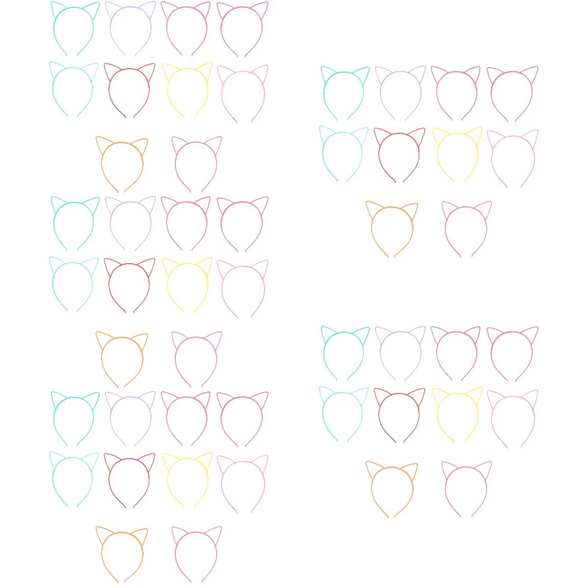 

Повязки на голову с кошачьими ушками, 5 шт., повязка на голову с кошачьими ушками, 10 различных цветов для ежедневного УКРАШЕНИЯ, повязка на голову, 10 шт.