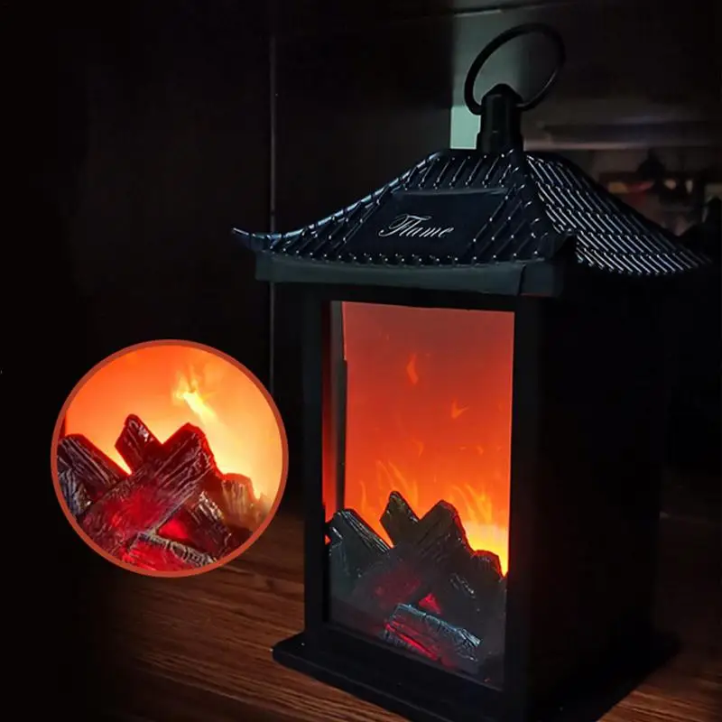 

Креативный каминный фонарь, имитация света, эффект пламени, питание от USB, настольная лампа для рождественского декора