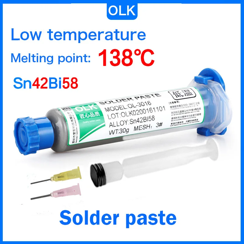2022 New Type Low Temperature Lead-free Syringe smd Solder Paste Flux 1