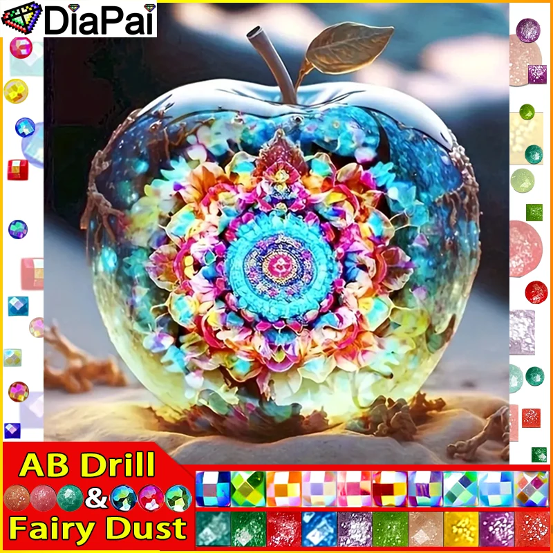 DIAPAI сказочная пыль AB 5d алмазная живопись полная квадратная/круглая &quotЯблоко