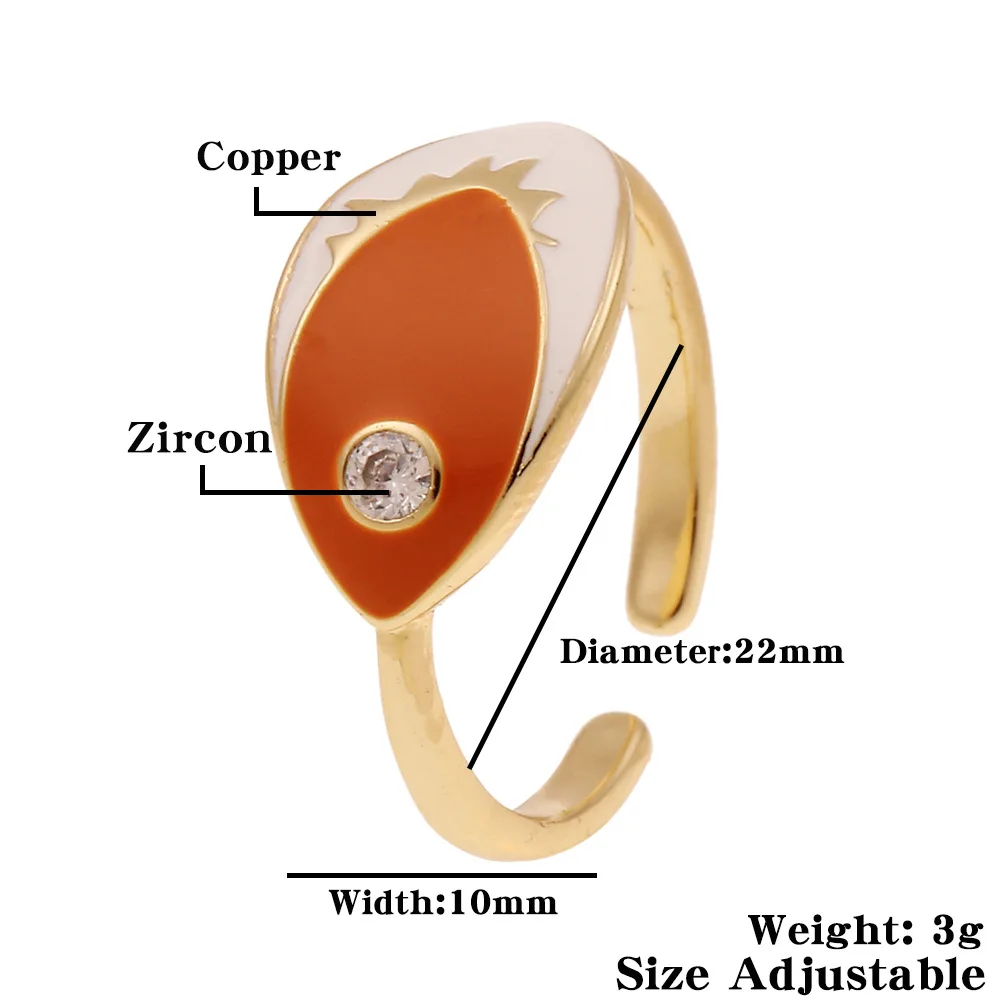 Новое Женское свадебное украшение медное эмалированное кольцо с дьявольским