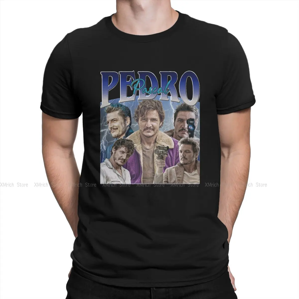 

Pedro Pascal Newest TShirt for Men Pedro Pascal Homage Round Neck Pure Cotton T Shirt Hip Hop Gift Clothes Streetwear