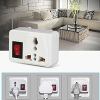 uk universal adapter portable extension converter plug socket with onoff switch