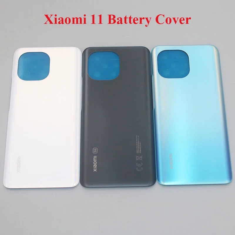 

Задняя крышка аккумулятора, стеклянная дверь, задний корпус, сменная панель, высококачественный оригинальный чехол для Xiaomi 11 Mi 11 5G M2011K2C + лог...