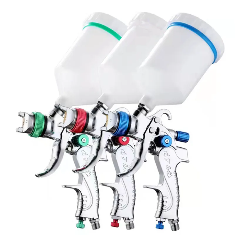 

HVLP Spray Gun Adjustable Metal Atomizing spray gun for Painting Aerograph Cars Tool Flow Control Sprayer Paint Airbrush Set