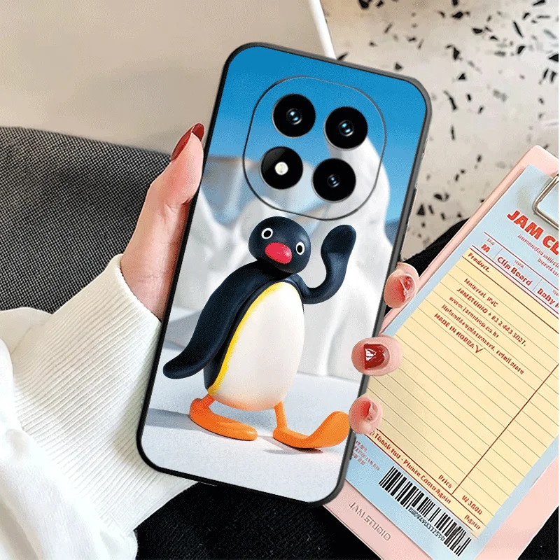 Фото Мягкий силиконовый чехол для телефона Xiaomi Redmi Note 15 14 13 12 с мультяшным пингвином P-Pingus, для моделей 11 Pro Plus 12S 11S 10S 10 11T 5G №3