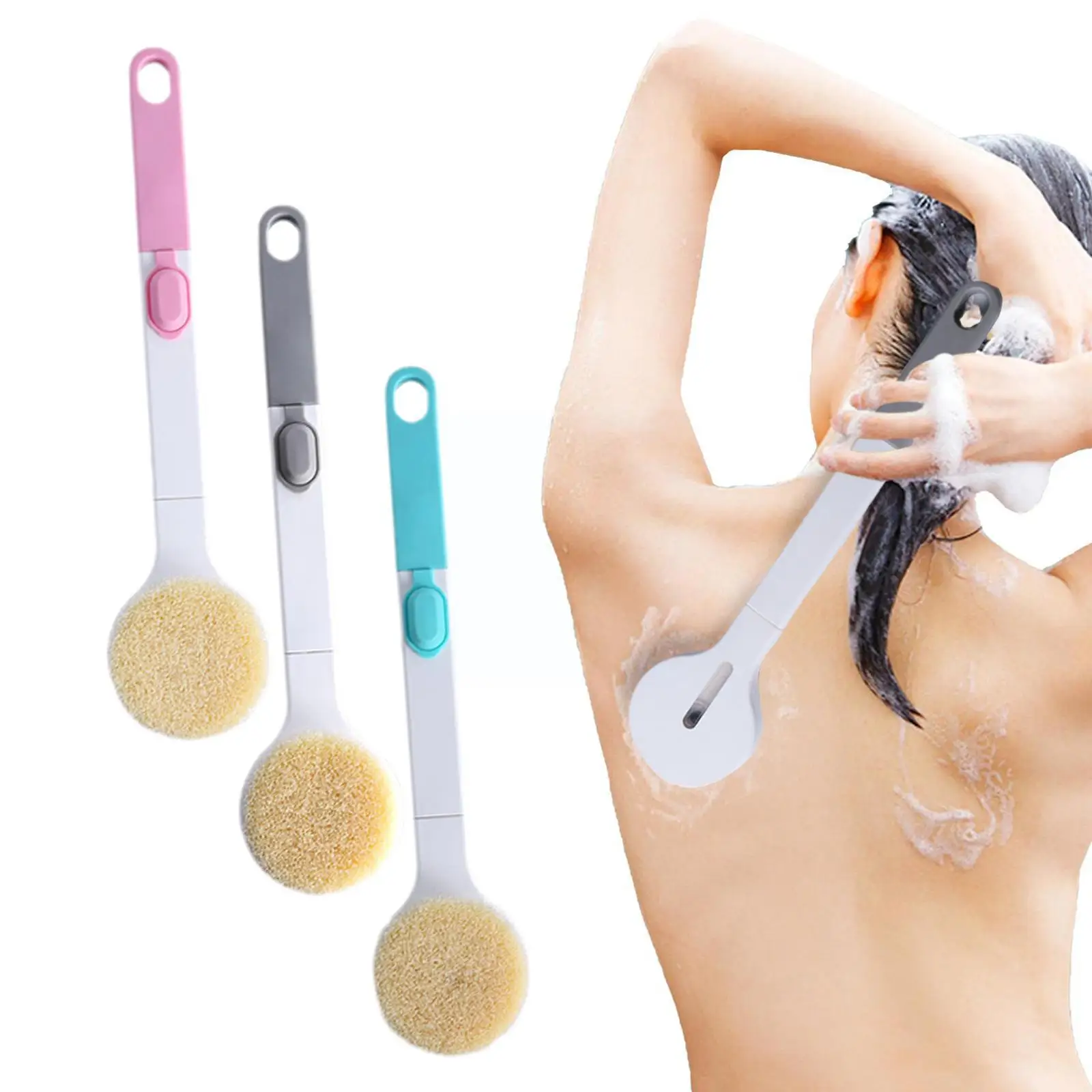 

Щетка для душа с длинной ручкой Z0C3, моющаяся мягкая Массажная щетка с отшелушивающей ручкой для женщин и мужчин