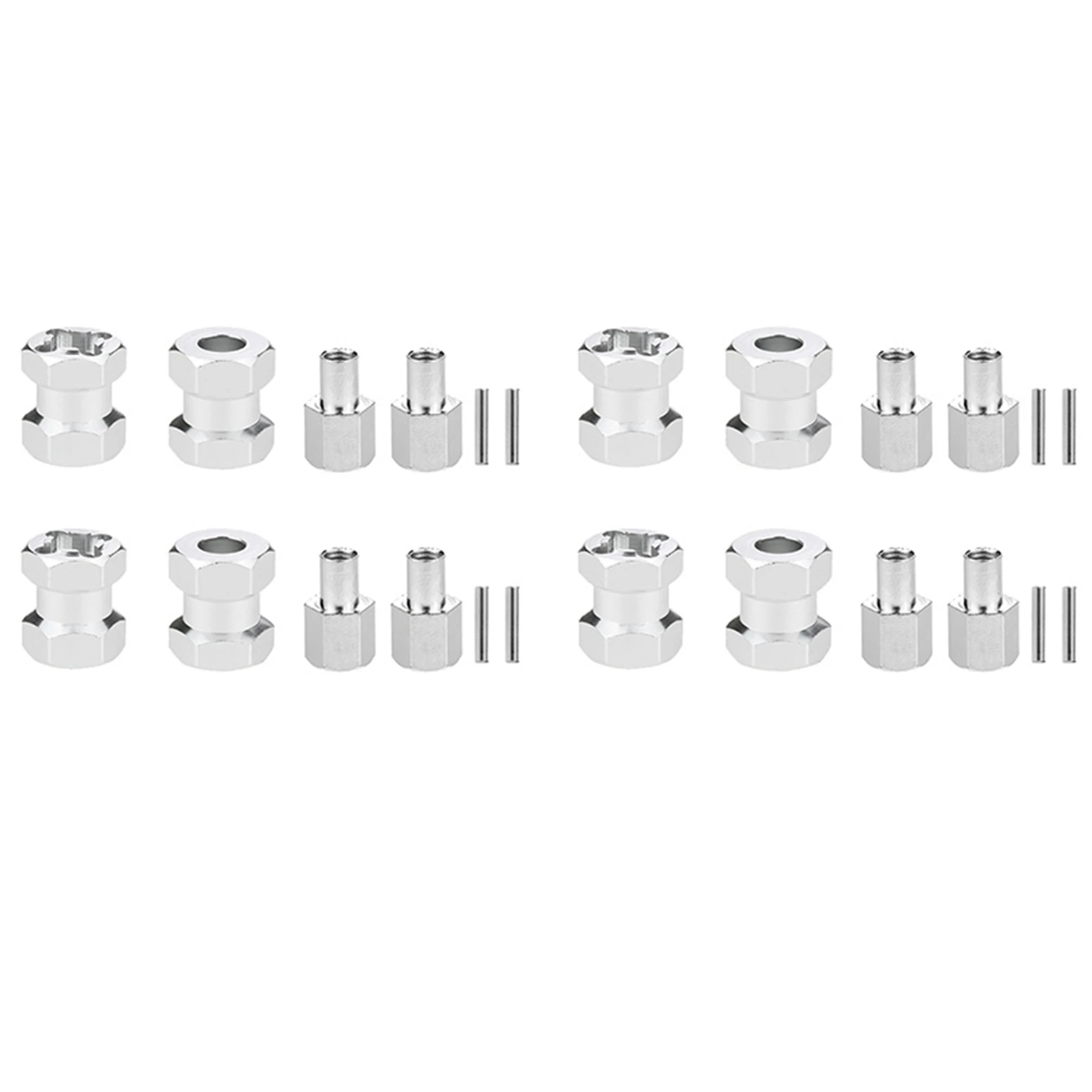 

-2 комплекта, металлический удлинитель для радиоуправляемого автомобиля, 12 мм, шестигранная ступица, 15 мм, удлинитель для AXIAL SCX10 D90 CC01 F350 1/10 RC ...