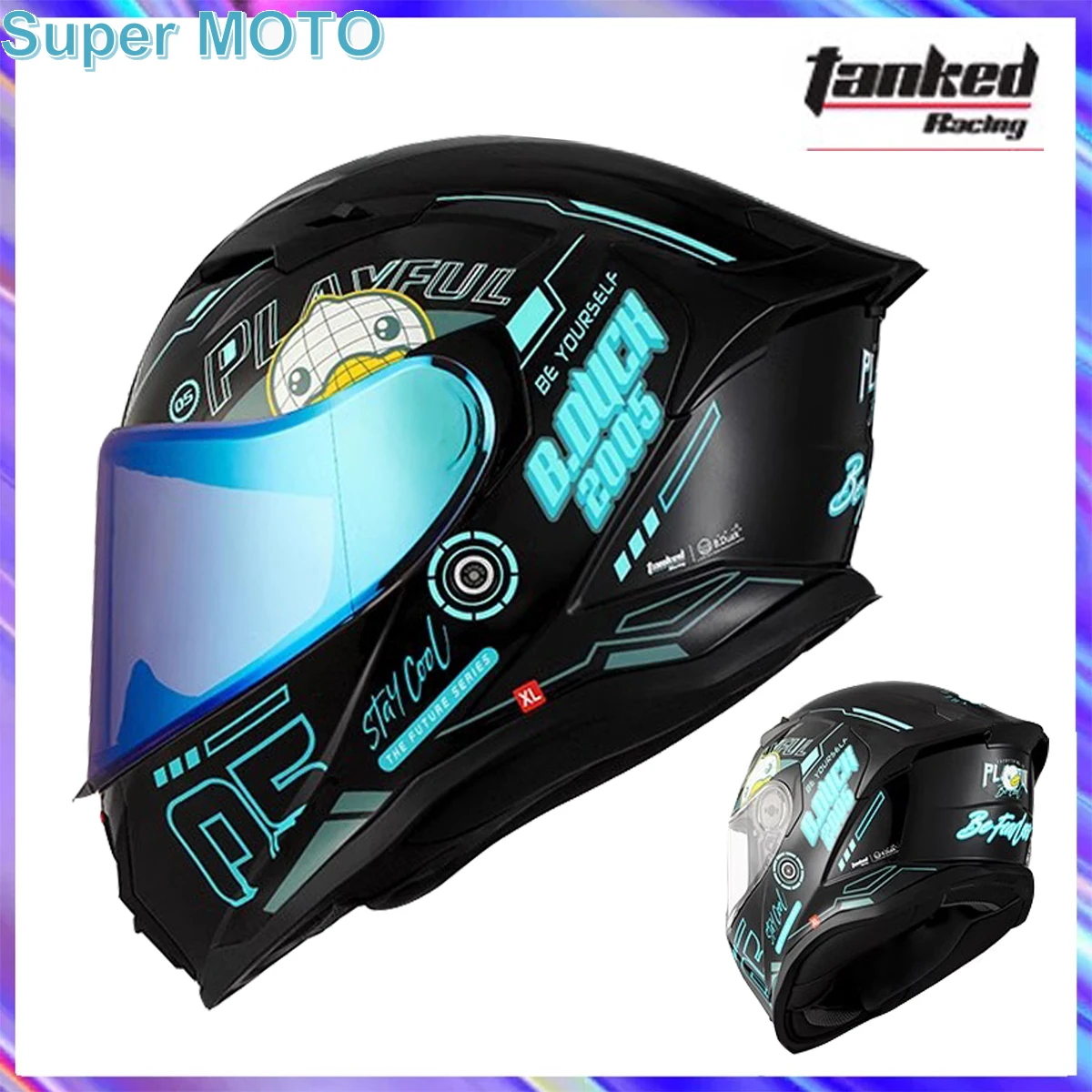 Сертификация DOT ECE Tanked T153S мотоциклетный шлем милый воздуховод мультфильм