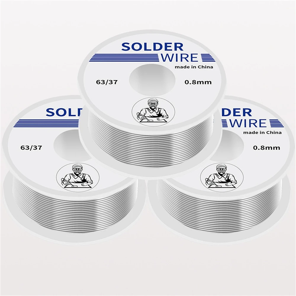 

100g/50g 0.8/1.0mm 63/37 FLUX 2.0% 45FT Tin Lead Tin Wire Melt Rosin Core Solder Soldering Wire Roll No-clean