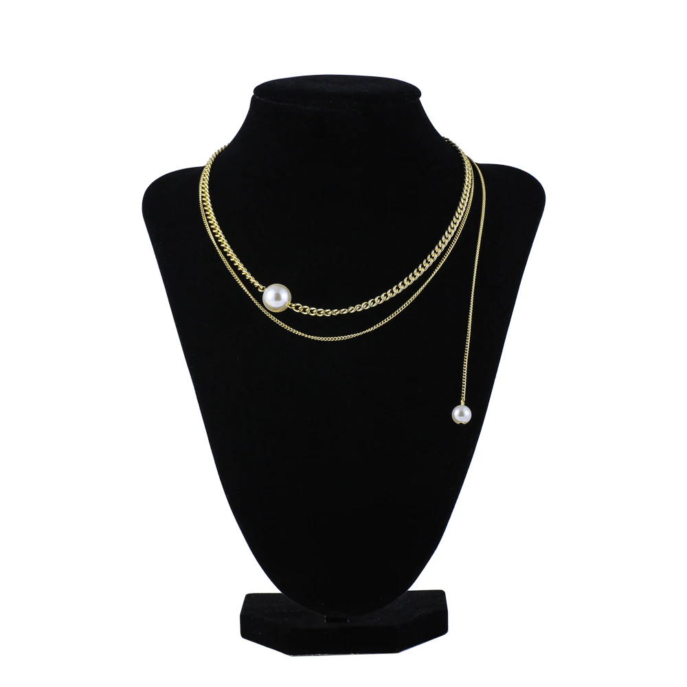 

New Fashion Elegant Double Layer Pearl Gold Chain Necklace Choker Collar For Women 2022 Wedding Jewelry Accessories Party Gift